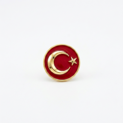 Türk Bayrağı Metal Rozet